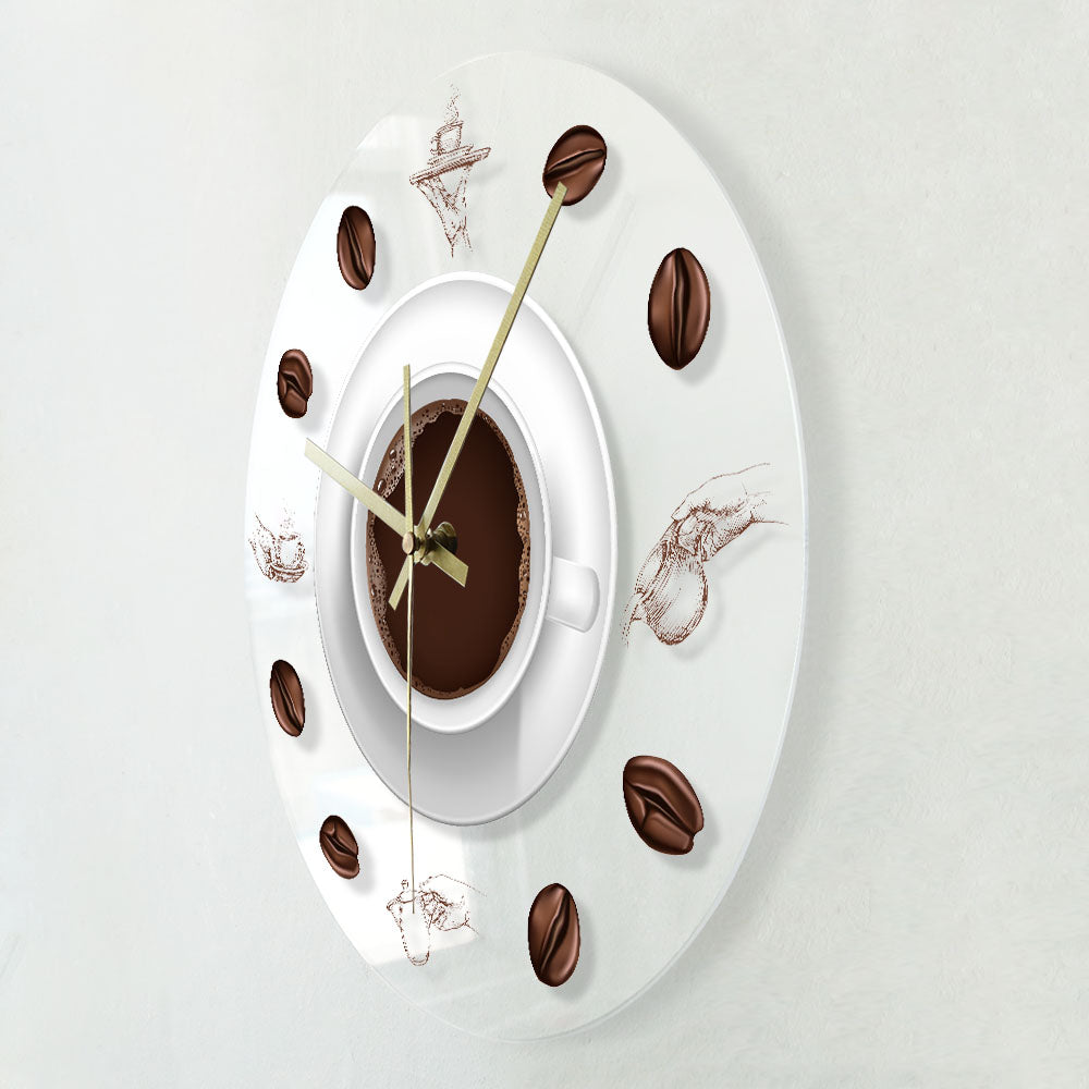 Orologio da parete Tazza caffè chicchi