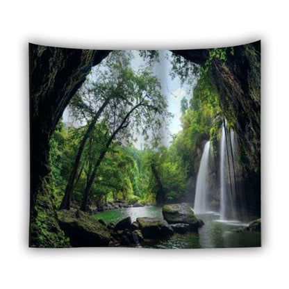 Arazzo foresta e luna