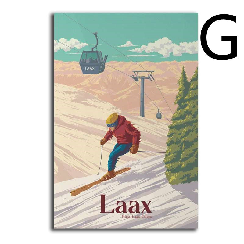 Poster montagna sci