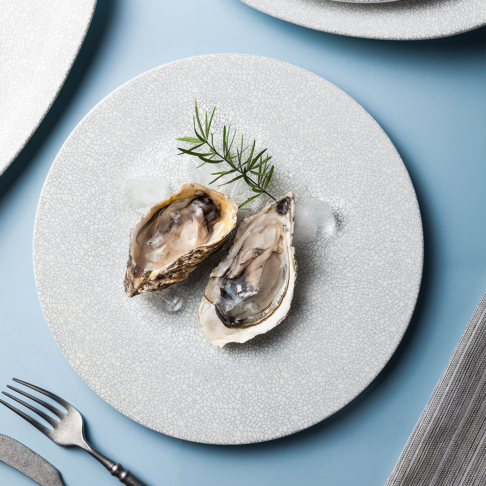 Piatto ceramica bianco opaco