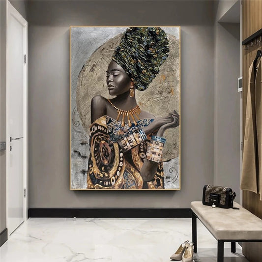 Quadro su tela Volto donna africano