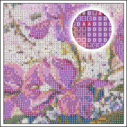 Quadro ricamato lupo e uomo