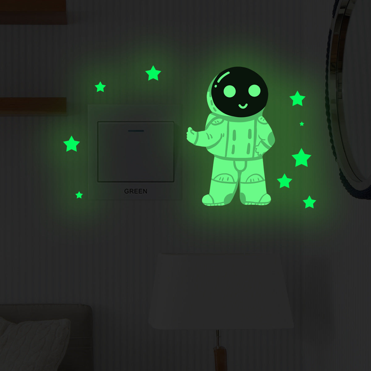 Adesivo murale Stella e astronauta