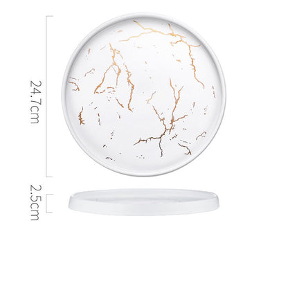 Piatto ceramica marmo