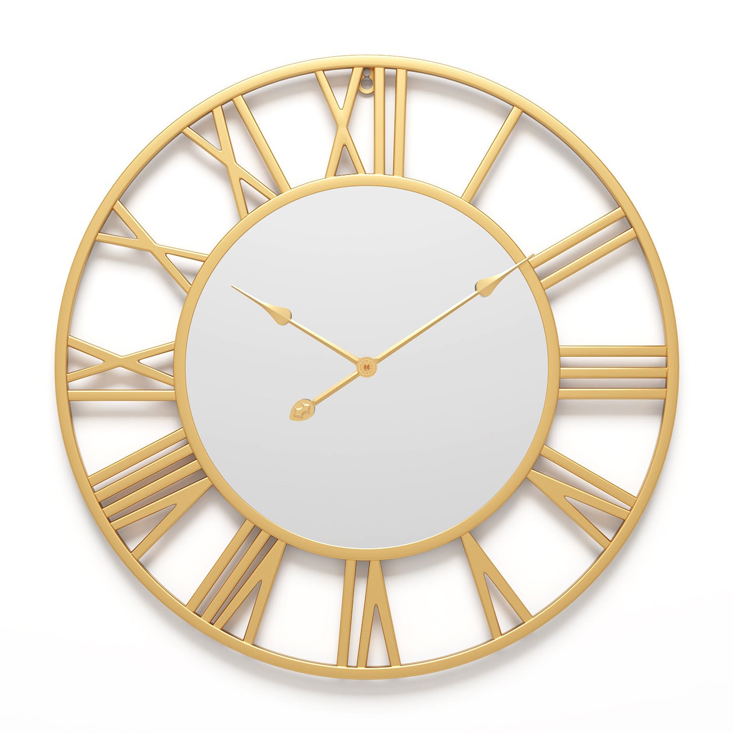 Orologio da parete Numeri romani specchio dorato