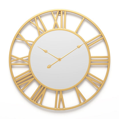 Orologio da parete Numeri romani specchio dorato