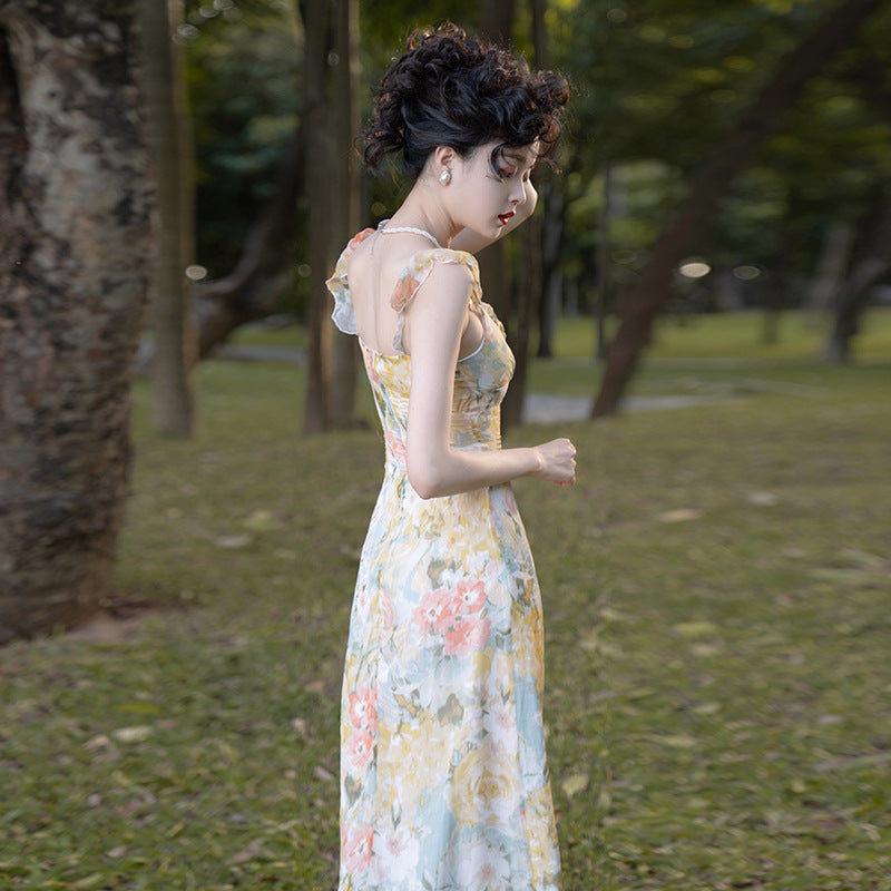 Vestito francese stampa fiori