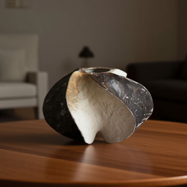 Vaso ceramica con motivo astratto