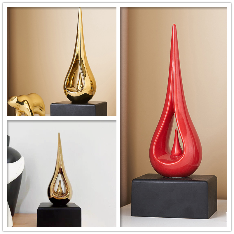 Scultura goccia ceramica