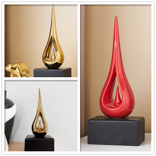 Scultura goccia ceramica