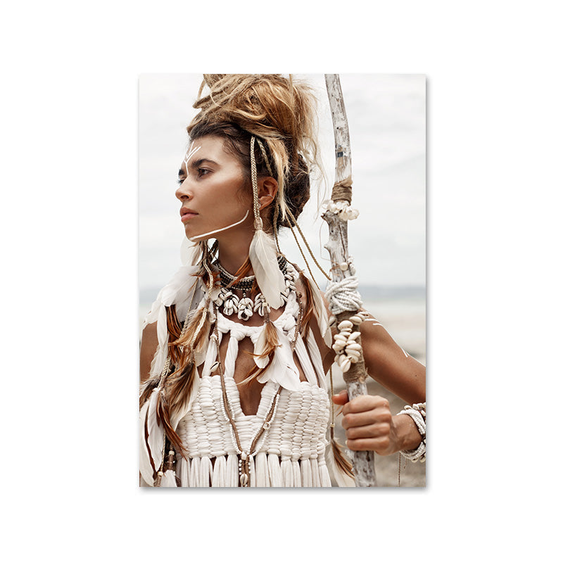 Quadro donna stile bohemien