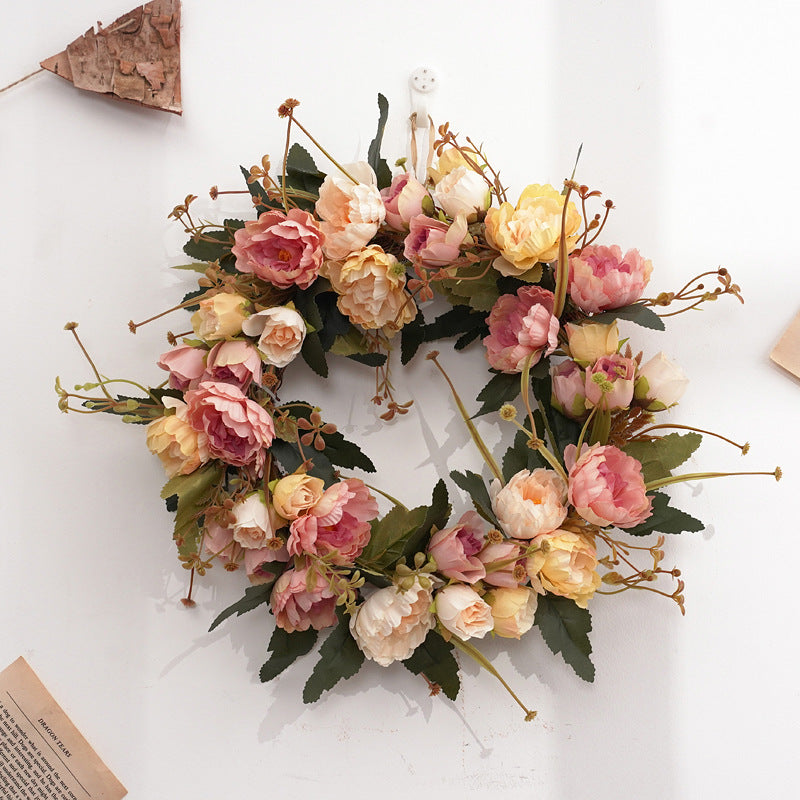 Ghirlanda peonie vintage