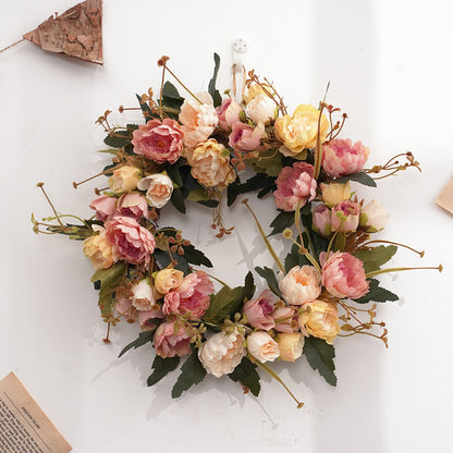 Ghirlanda peonie vintage