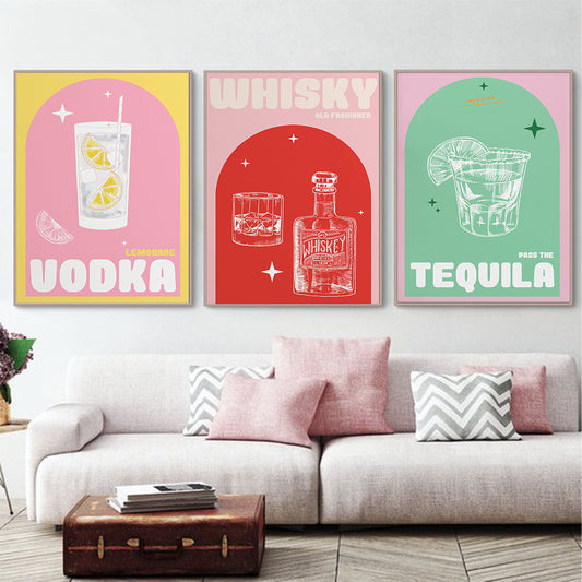 Quadro su tela Cocktail vintage