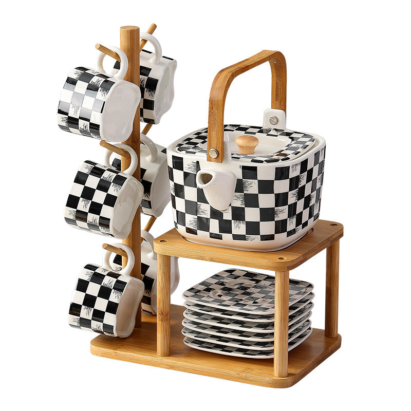 Servizio Tè Ceramica Scacchi