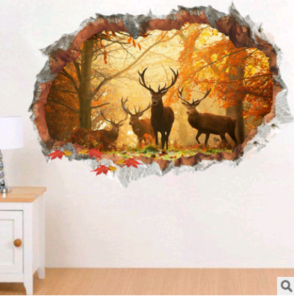 Adesivo murale foresta 3D