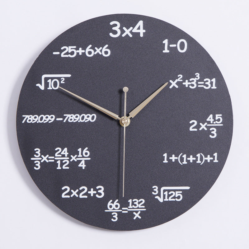 Orologio da parete Formule matematiche nera