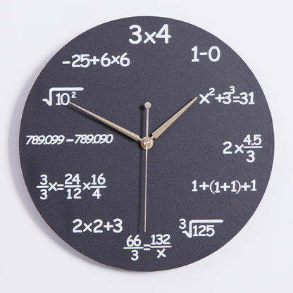 Orologio da parete Formule matematiche nera