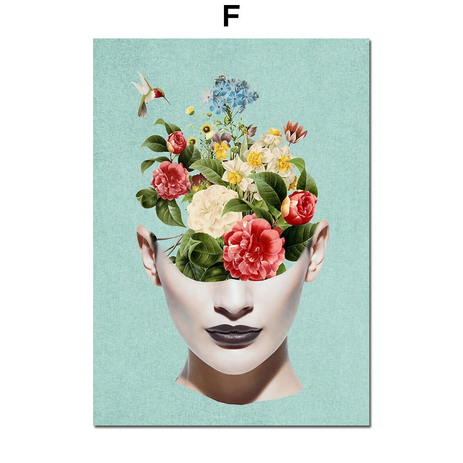 Tela ragazza fiori