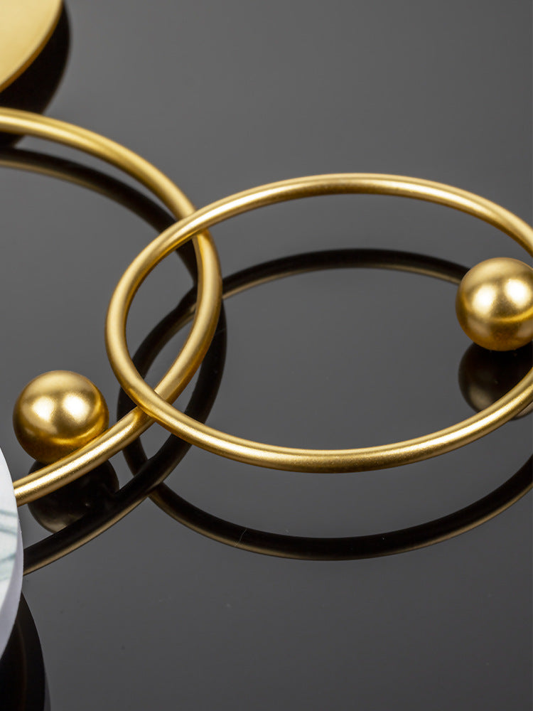Orologio da parete Sfere geometriche oro
