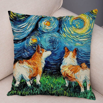 Coperta Cuscino Cotone Cane
