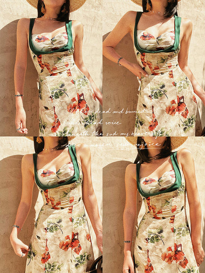 Vestito chiffon stampa