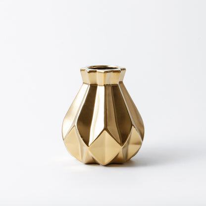 Vaso ceramica dorato