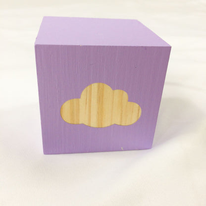 Cubo legno nuvola