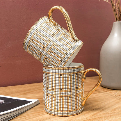 Tazza Ceramica Mosaico Oro