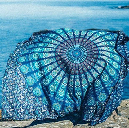 Arazzo pavone blu