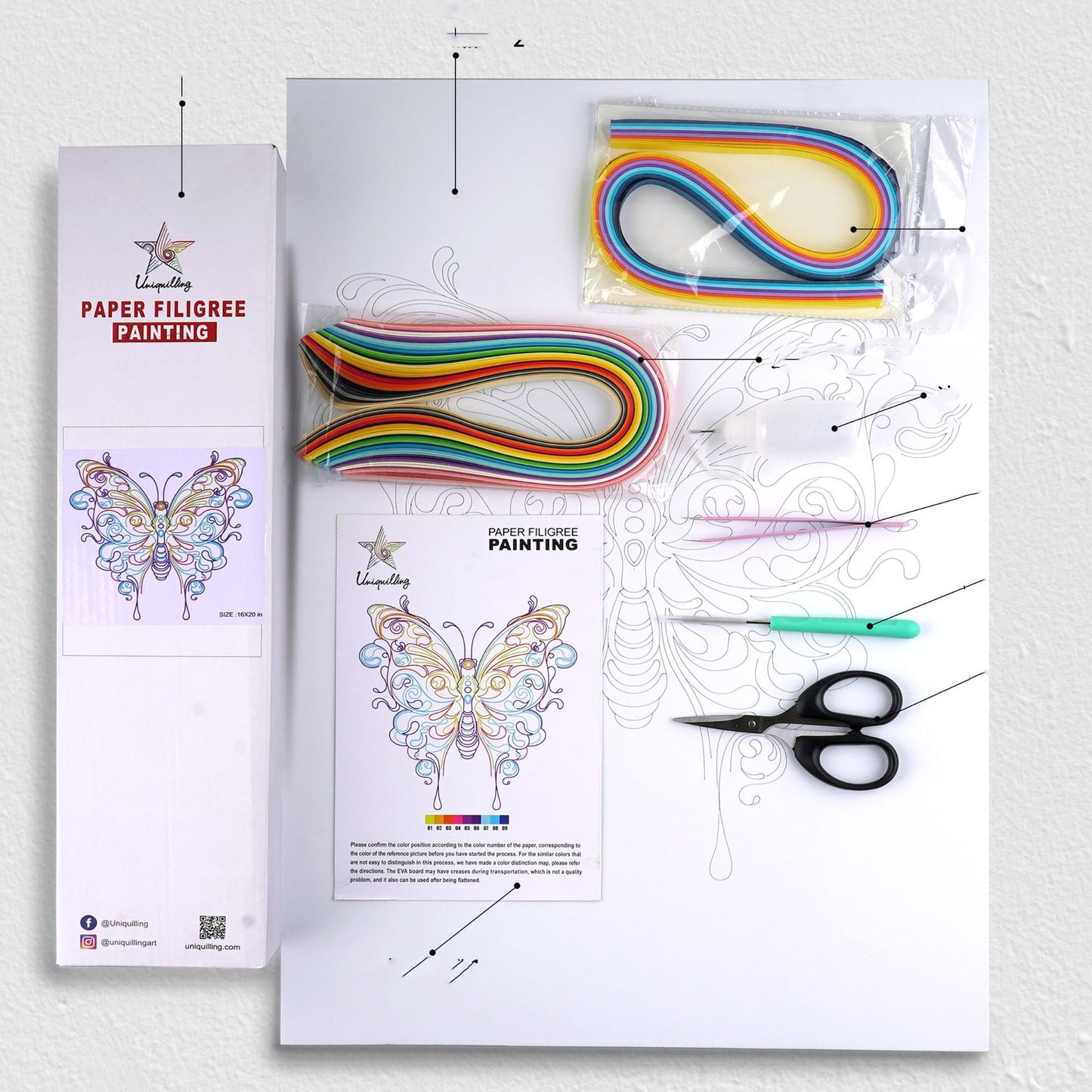 Quadro carta trapuntata