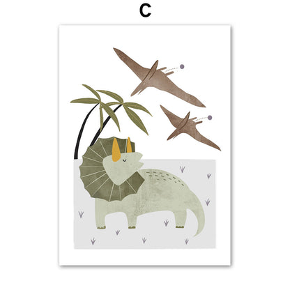 Quadro dinosauro e montagne