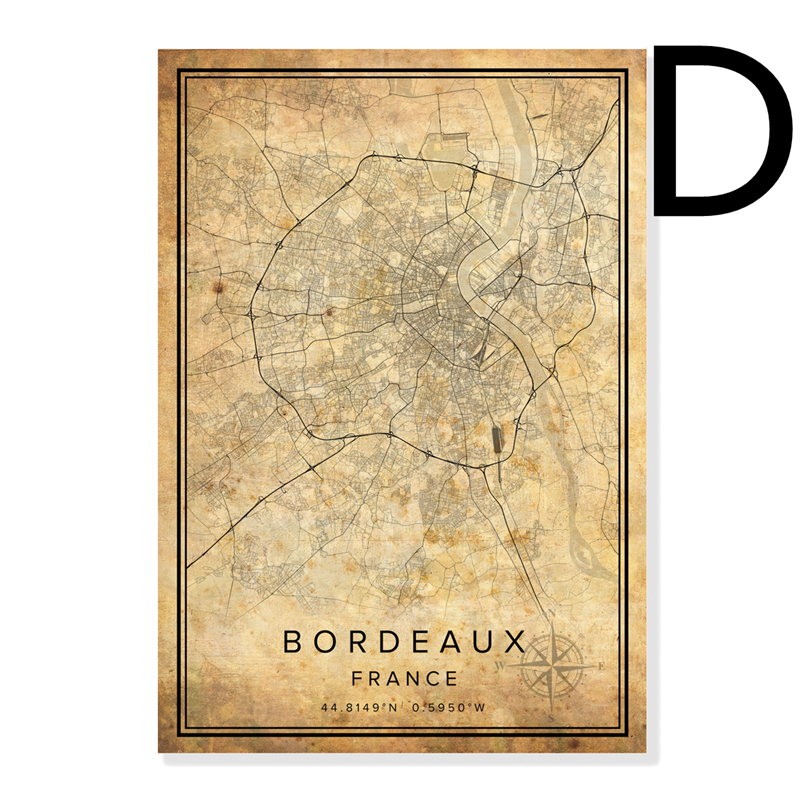 Quadro Mappa Vintage