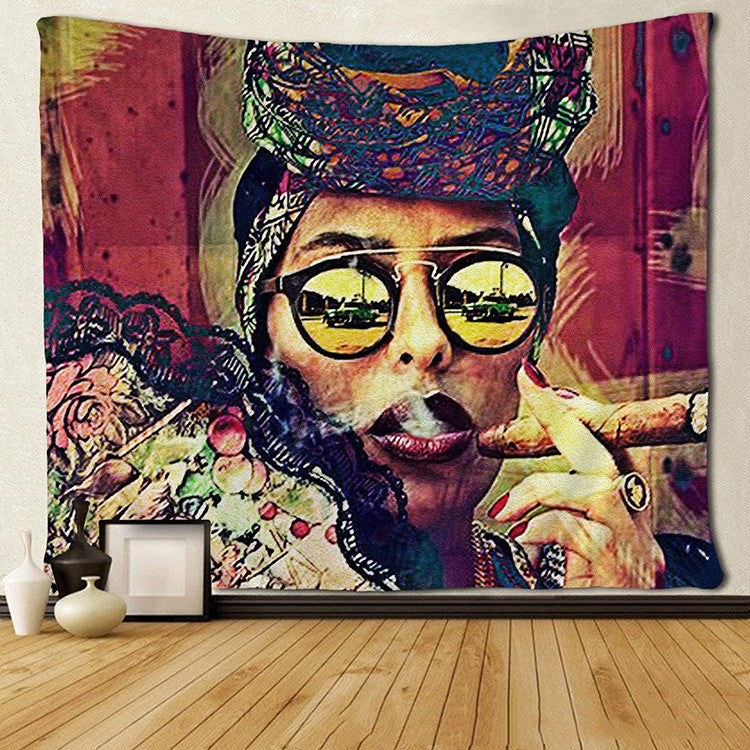 Tappeto decorativo ritratto viola