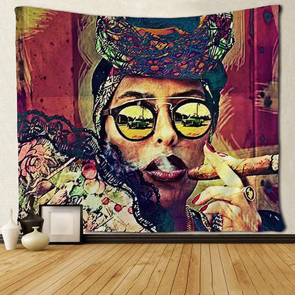 Tappeto decorativo ritratto viola
