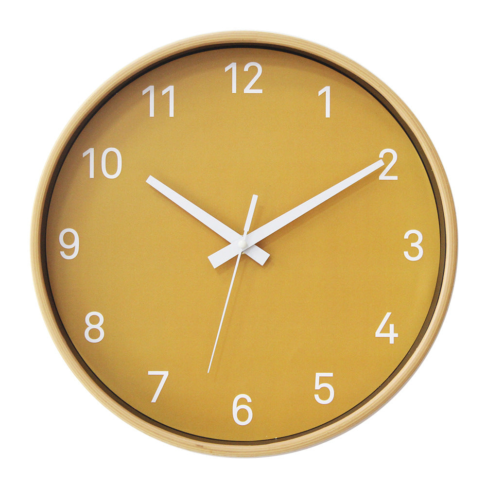 Orologio da parete Giallo minimale