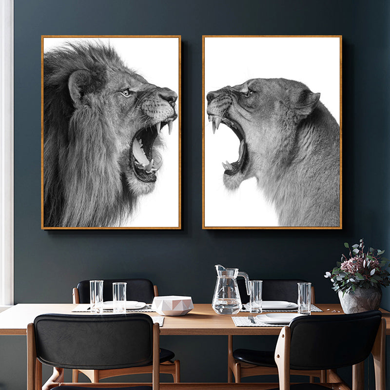 Quadro animale bianco nero