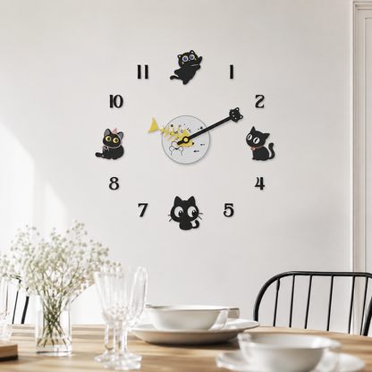 Orologio da parete Gatti silhouette
