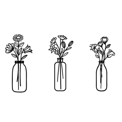 Silhouette metallica fiori