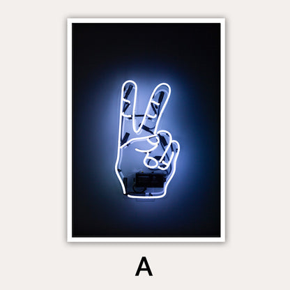 Poster cuore neon