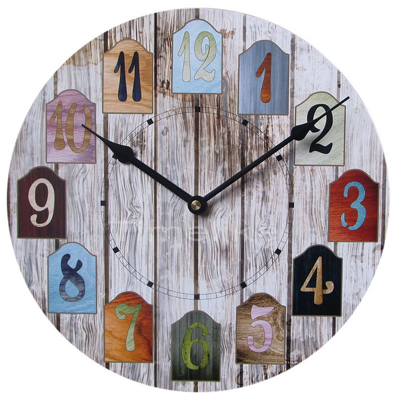 Orologio da parete Collage con numeri colorati