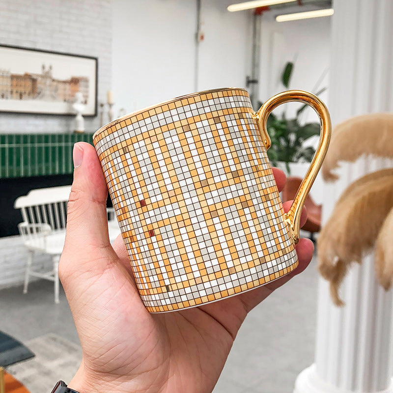 Tazza Ceramica Mosaico Oro