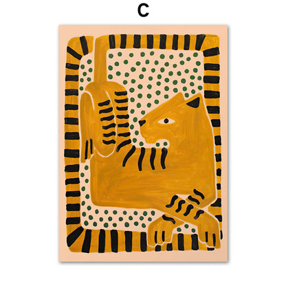 Quadro tigre astratto
