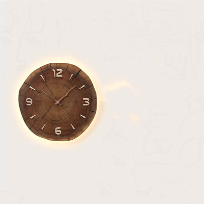 Orologio LED Legno