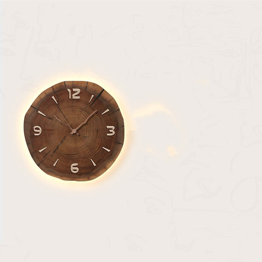 Orologio LED Legno
