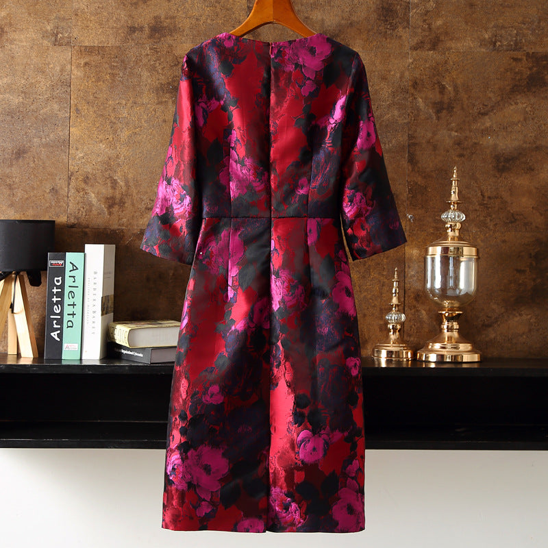 Abito Jacquard Dipinto