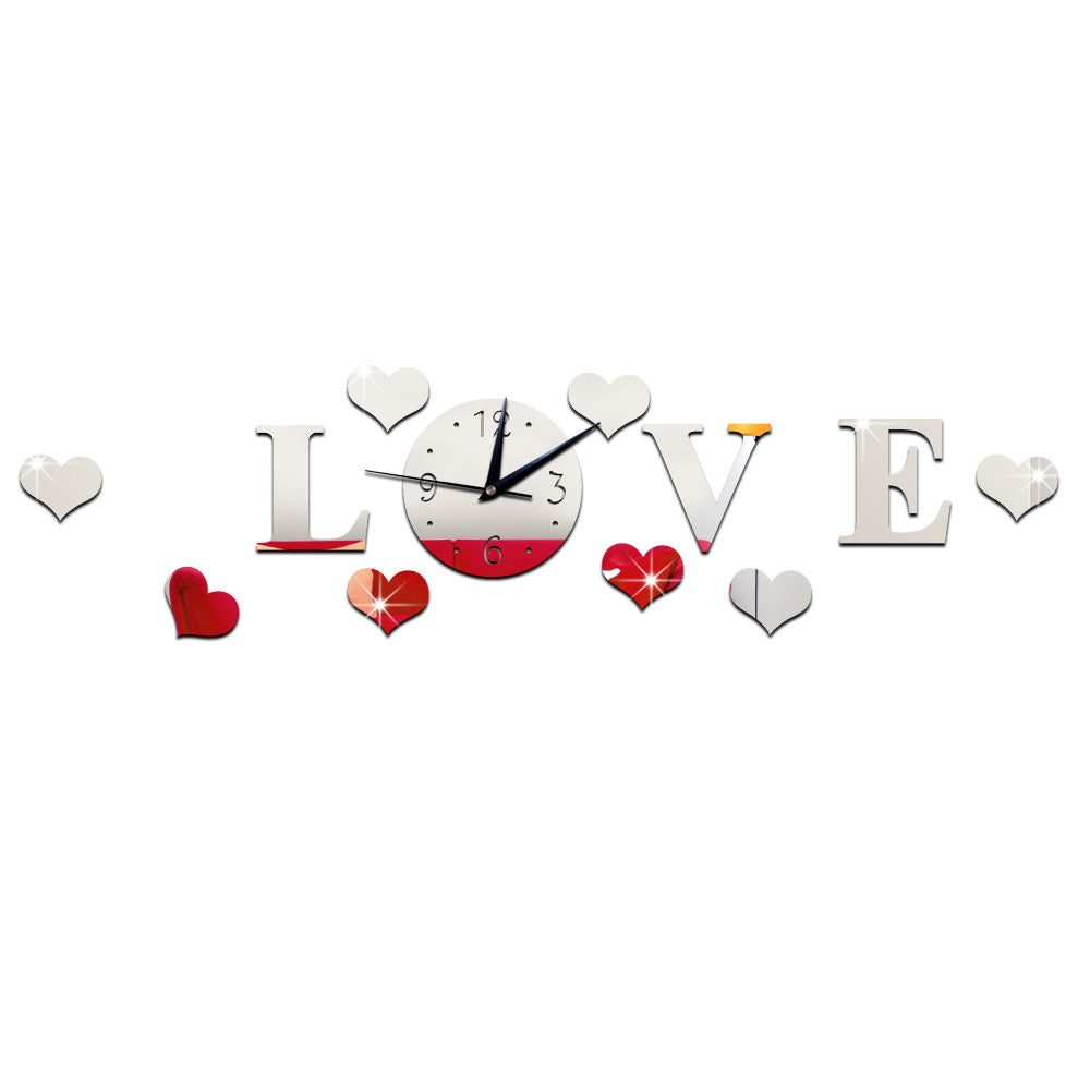 Orologio da parete LOVE e cuori