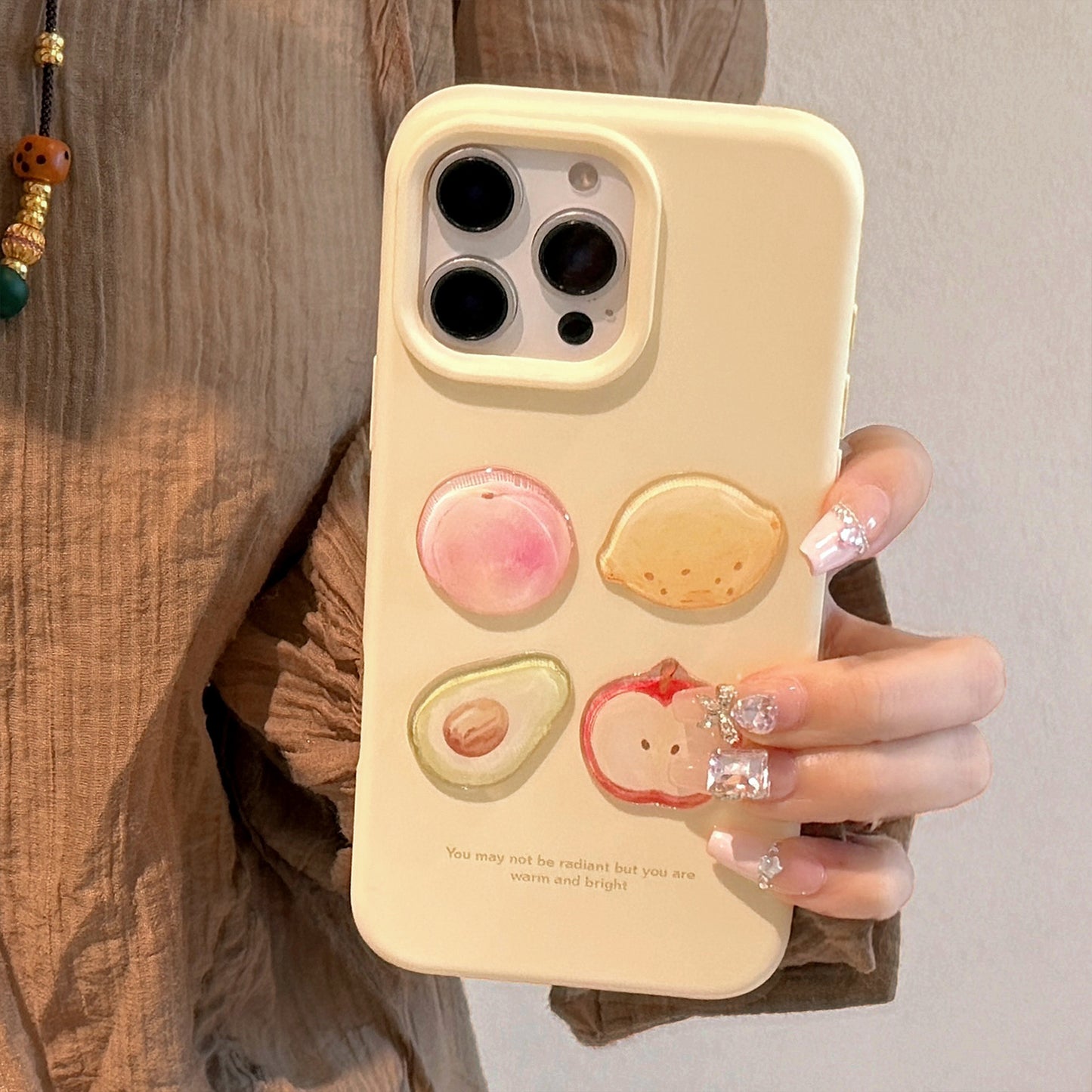 Custodia telefono frutta dipinta