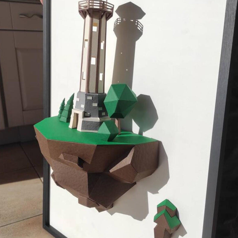 Decorazione faro in carta