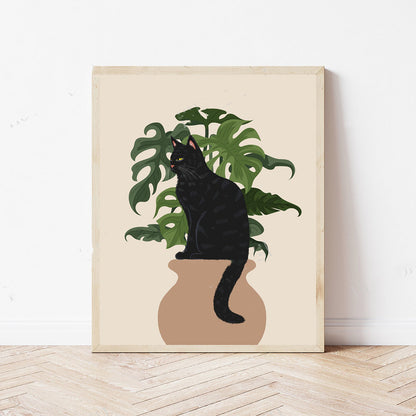 Quadro gatti piante